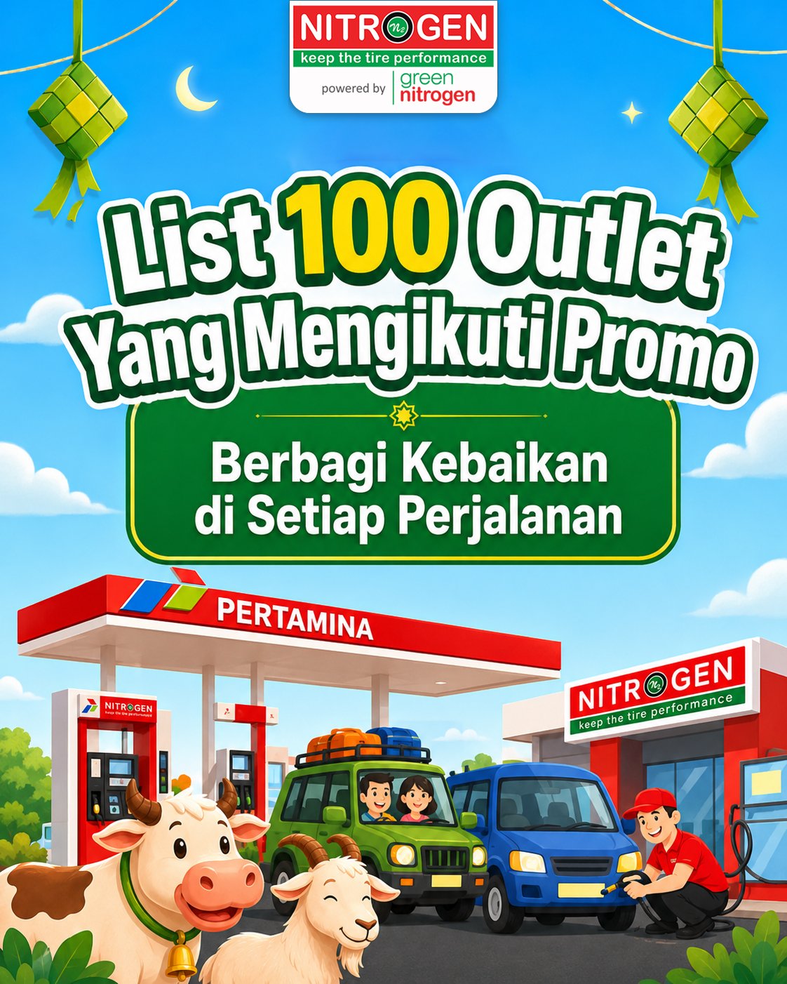 List 100 Outlet Yang Tersedia Promo Idul Adha 20% Green Nitrogen ...